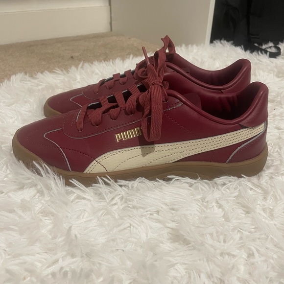 Puma Shoes - Puma Maroon and Beige Sneakers